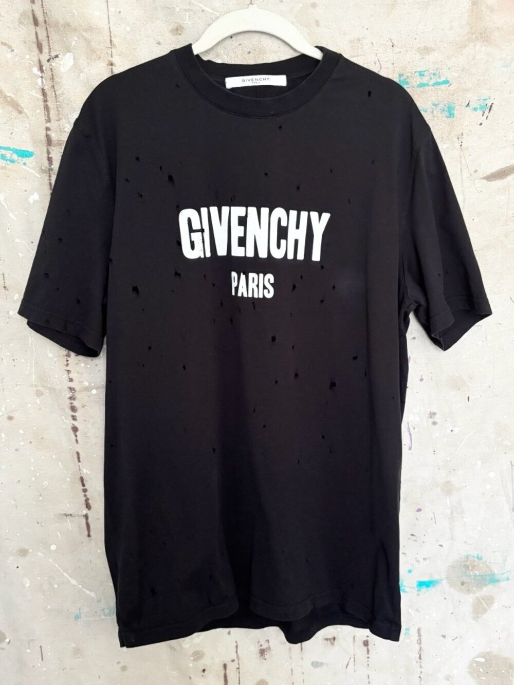 Givenchy Distressed Logo Oversized T-Shirt